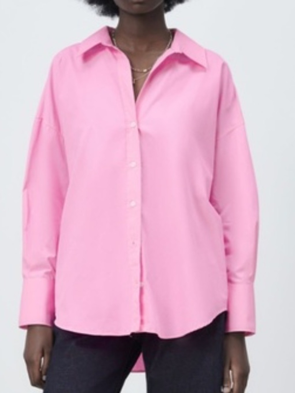 MELROSE AND MARKET Pink Women’s Small Cotton Button Up Shirt Blouse